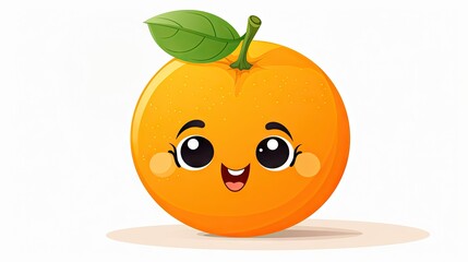 cartoon orange on a white background.