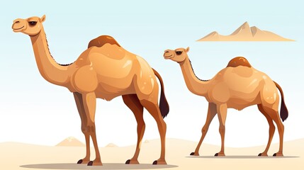 cartoon camel on a white background.