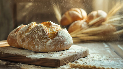 Homemade whole grain bread. loaf of bread or slice. Tasty and delicious bread fresh and healthy food meal lunch dinner breakfast slices of bread flour snacks sandwich.