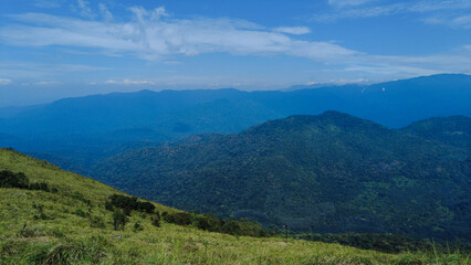 Fototapeta premium Ponmudi hill station, beautiful mountain range in Thiruvananthapuram, Kerala 