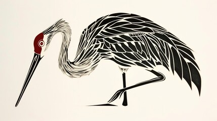 Cute sandhill on a white background