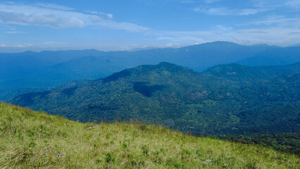 Fototapeta na wymiar Ponmudi hill station, beautiful mountain range in Thiruvananthapuram, Kerala 