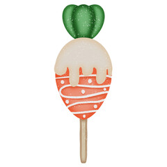 Cute gnome and carrot