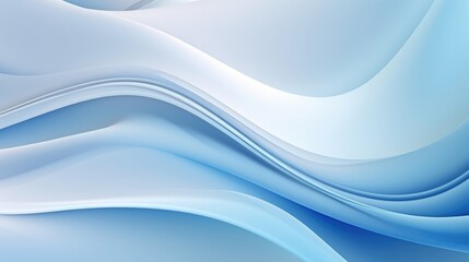 A flowing abstract blue fabric background creates a sense of smooth movement with its light and dark shades and undulating folds