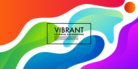 Abstract Vibrant Gradient background, fluid liquid design
