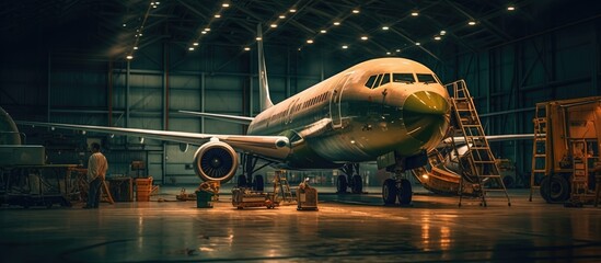 aircraft maintenance. Aviation and transportation concept