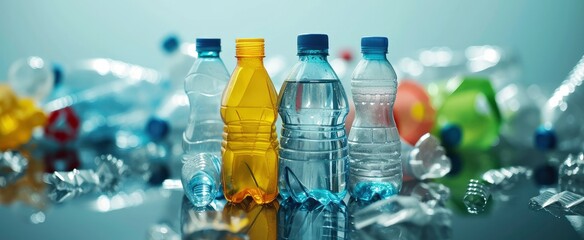 The lifecycle of a plastic bottle from production to recycling