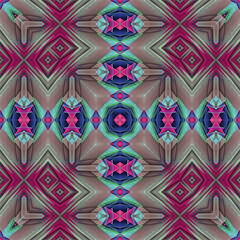 3d effect - abstract kaleidoscopic color gradient pattern - 713493964