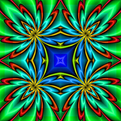3d effect - abstract kaleidoscopic color gradient graphic
- 713494304