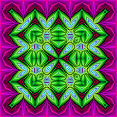 3d effect - abstract kaleidoscopic color gradient pattern - 713494788
