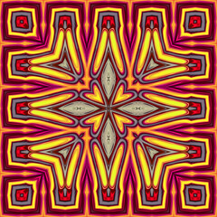 3d effect - abstract colorful kaleidoscopic color gradient graphic - 713496134