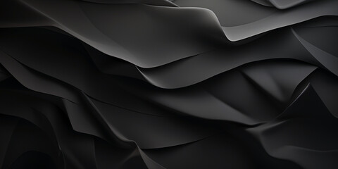 abstract modern background,crumpled paper effect,black color,banner concept,wallpaper, - obrazy, fototapety, plakaty