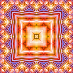 3d effect - abstract kaleidoscopic geometric pattern - 713496302