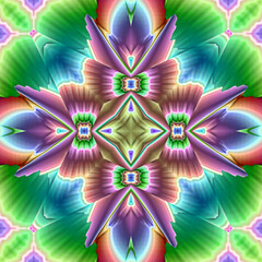 3d effect - abstract colorful kaleidoscopic color gradient graphic - 713496375