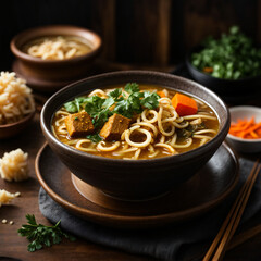 Japanese Curry Udon Soup - Hearty Broth with Thick Noodles and Savory Curry