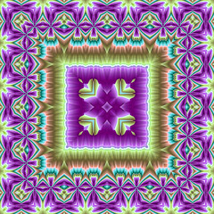 3d effect - abstract colorful kaleidoscopic color gradient graphic - 713496524