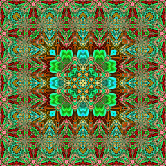 3d effect - abstract colorful kaleidoscopic color gradient graphic - 713496920