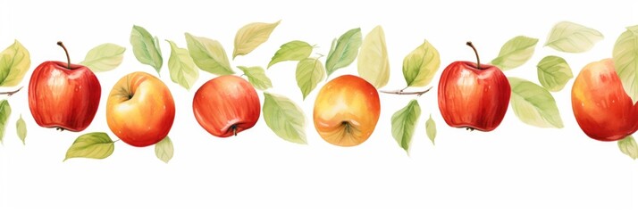 Watercolor apples