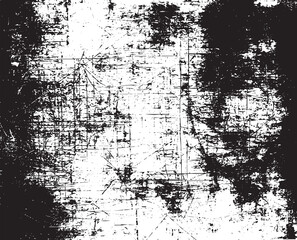 Rustic grunge texture with grain and stains. Abstract noise background. PNG graphic illustration with transparent background.