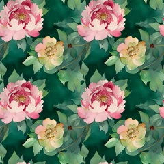 Fototapeten seamless pattern of roses © Алена Харченко