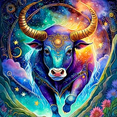 Celestial Taurus Zodiac Bull