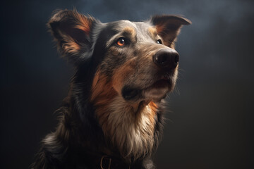 Fototapeta premium Portrait of a purebred dog. Illustration related to dogs. Pet. Dog related event. The world of dogs. Adopt a dog.