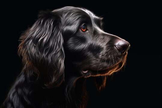 Portrait of a purebred dog. Illustration related to dogs. Pet. Dog related event. The world of dogs. Adopt a dog.