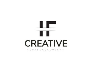 Obraz premium Alphabet letters Initials Monogram logo FI, FI INITIAL, FI letter