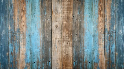 Naklejka premium Blue painted wooden wall