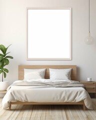 Cozy Bedroom With Bed and Plant