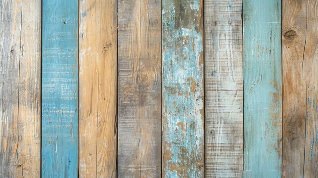 Blue painted wooden wall