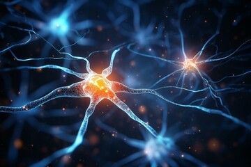 Neurological disorder in MS patients. Generative AI - obrazy, fototapety, plakaty