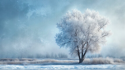 The texture of the winter tree in the photo seems to create a feeling of the winter element, as if