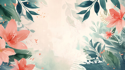 Elegant Watercolor Floral Background