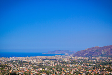Palermo City Landscape View from Monreale