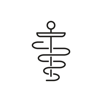 Symbol of medicine icon, isolated on white background, vector illustration
