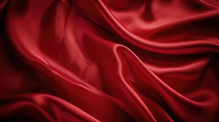 Obraz premium Red silk background. Dark toned with vignette