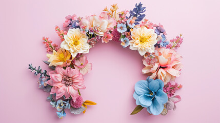 Pastel Colored Easter Themed Flower Crown