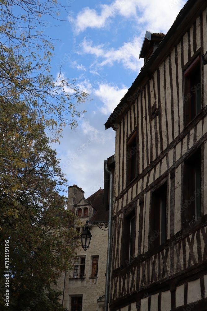 Poster Half timbered house in Tonnerre, France 