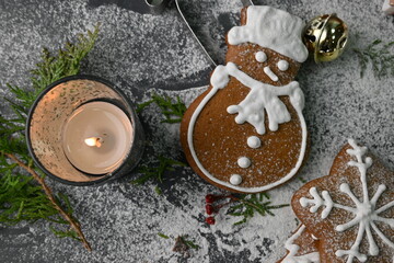 Christmas gingerbread, Christmas holiday background, Christmas holiday concept, New Year mood