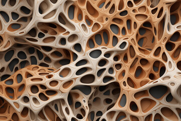 Abstract organic shapes as wallpaper texture background. Generative AI