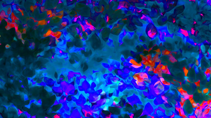 abstract artistic rainbow floral feather watercolor background with lights