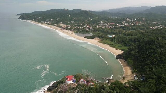 San pancho Mexico Sayulita riviera Nayarit mexican Pacific Ocean Aerial drone
