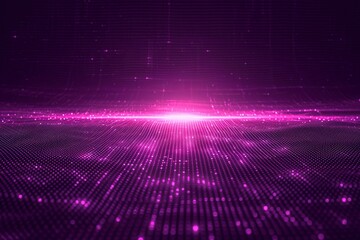 Neon Symphony in Purple: Dynamic Light Lines on a Mysterious Dark Background with Electric Color Palettes