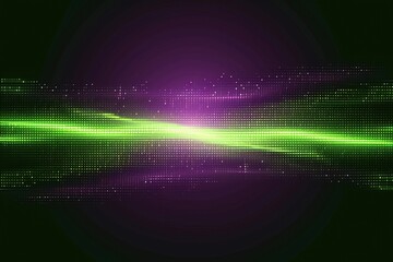 Fototapeta na wymiar Electrifying Harmony: Purple and Green Light Lines Illuminate a Dark Background with Vibrant Electric Color Schemes