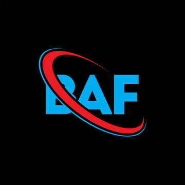 BAF logo. BAF letter. BAF letter logo design. Intitials BAF logo linked with circle and uppercase monogram logo. BAF typography for technology, business and real estate brand.