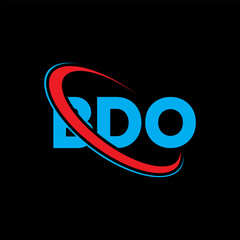 BDO logo. BDO letter. BDO letter logo design. Initials BDO logo linked with circle and uppercase monogram logo. BDO typography for technology, business and real estate brand.
