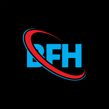 BFH logo. BFH letter. BFH letter logo design. Initials BFH logo linked with circle and uppercase monogram logo. BFH typography for technology, business and real estate brand.