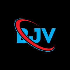 BJV logo. BJV letter. BJV letter logo design. Initials BJV logo linked with circle and uppercase monogram logo. BJV typography for technology, business and real estate brand.