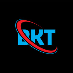 Fototapeta na wymiar BKT logo. BKT letter. BKT letter logo design. Initials BKT logo linked with circle and uppercase monogram logo. BKT typography for technology, business and real estate brand.